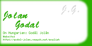 jolan godal business card